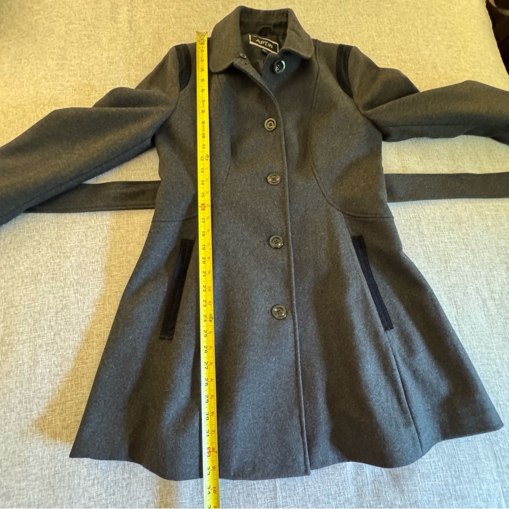 Apt 9 Women's Charcoal Gray Wool Blend Pea Coat - Picture 13 of 15